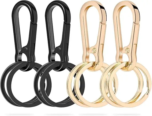 Metal Keychain Clip Hook Keyring | Double Loop Key Holder for Car Keys