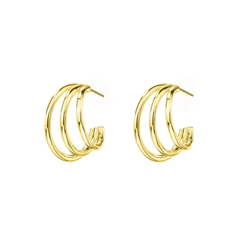 925 Sterling Silver Cross Drop Earrings | Gold Plated Fashion Jewelry for Women