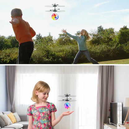 Gesture-controlled Luminous Crystal Ball Pendant | Interactive Light Toy for Kids