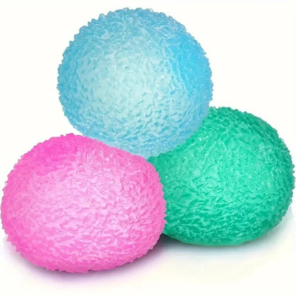 Squishy Multicolor Texture Ice Ball Squeeze Toy | Soft Pinch Sensory Toy for Kids