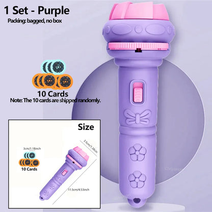 Cartoon Projection Flashlight | 80 Patterns Creative Children Toy Projector