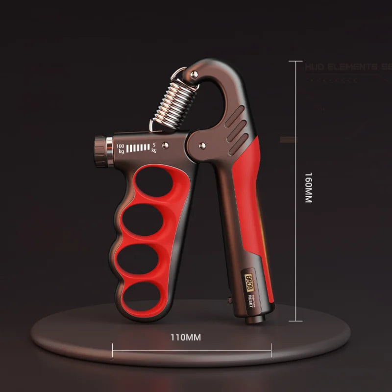 Adjustable Grip Strengthener with Digital Counter Hand Rehab Trainer