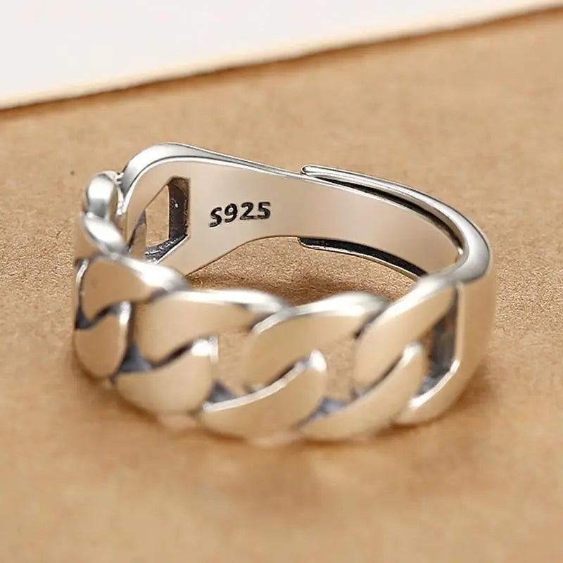 VENTFILLE 925 Sterling Silver Flower Ring | Hollow Out Retro Jewelry for Women