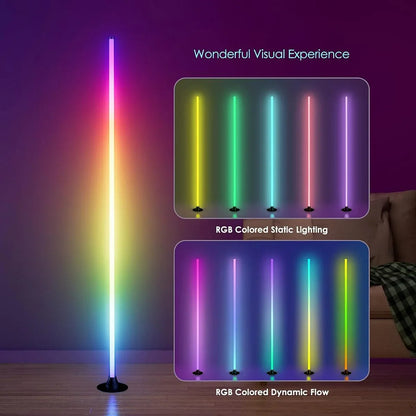 Smart RGB LED Floor Lamp App Control Music Sync Corner Light with Timer