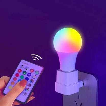 RGB LED Light Bulb E27 Remote Control Dimmable 16 Color Smart Lamp