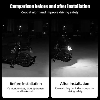 2PCS Car LED Demon Eye Light Semicircle Eagle Eye Motorcycle Tail Decorative Lights Dynamic Strobe Turn Signal Light Universal