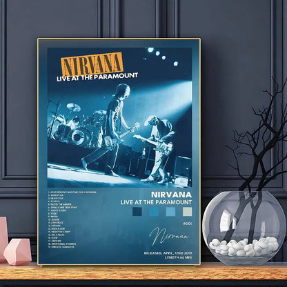 Band N-N-Nir-va-naS Poster HD Art Sticky Wall Waterproof Home Living Room Bar Decoration