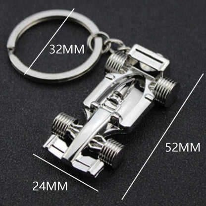 Mini Formula 1 Racing Car Keychain | Zinc Alloy Key Ring for Men
