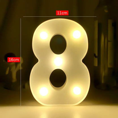 Creative Luminous Letter Night Light | Battery-Powered LED Decor for Parties
