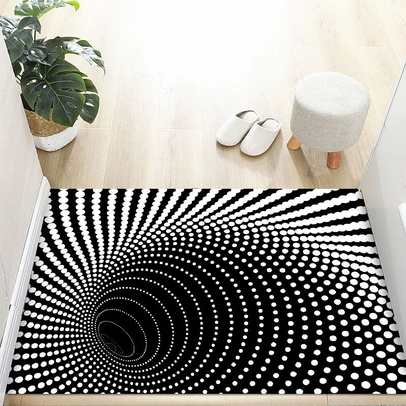 VIKAMA Tapis de Sol 3D Effet Vertige en Velours Cristal  Durable et Facile à Nettoyer Tapis Antidérapant pour la Décoration Intérieure  Paillasson d'Entrée