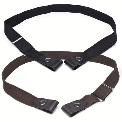 Elastic No-Show Belt | Stretch Woven Waistband for Men and Women