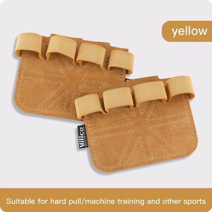 Powerlifting Gym Gloves | Breathable Weightlifting Gloves with Leather Palm Guard for Men and Women