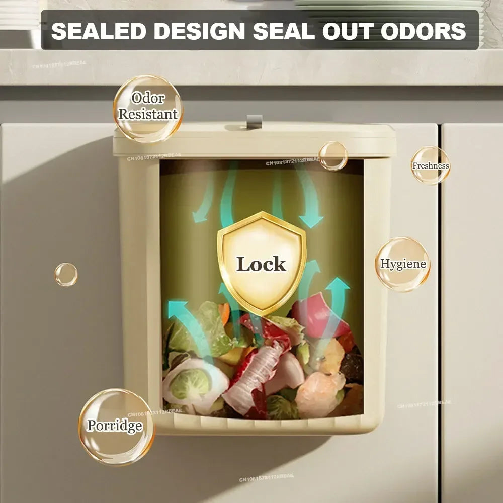 Wall-Mounted Kitchen Trash Can
