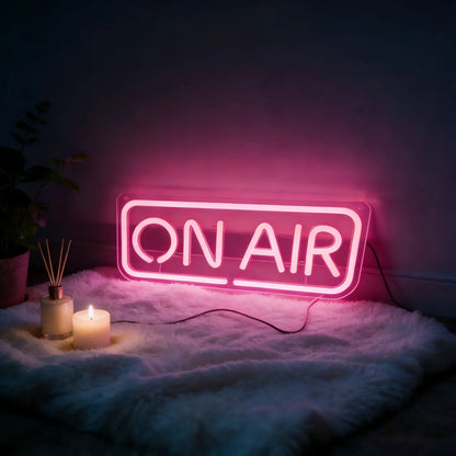 Enseigne néon ON AIR, veilleuse LED néon, alimentée par USB pour chambres, bars, magasins, clubs, garages, maisons, décorations murales d'anniversaire