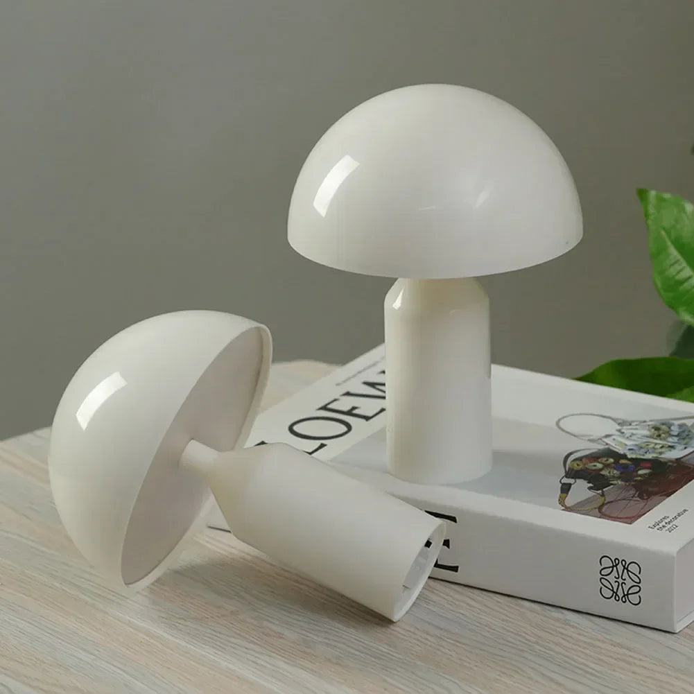 Mushroom LED Table Lamp with Touch Dimming | Rechargeable Bedside Night Light