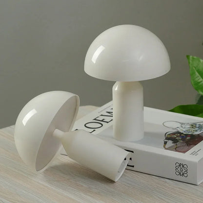 Mushroom LED Table Lamp with Touch Dimming | Rechargeable Bedside Night Light