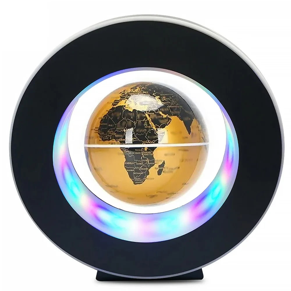 Floating Levitating Globe Lamp LED Magnetic Rotating World Map Bedside Desk Light