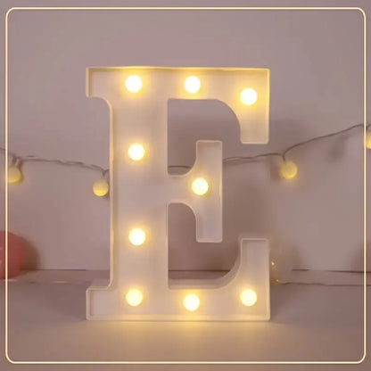 21.8cm White LED Letter&Number Night Lights,Battery Powered Decoration Lights,Wall Lights For Wedding,Birthday,Party,Christmas