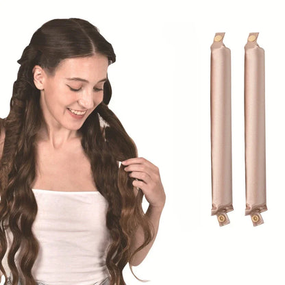 Bigoudis Sans Chaleur Bandeau Satiné Tige à Friser Sans Chaleur Boucles de Soie Bigoudis Paresseux Rouleaux à Cheveux Doux à Dormir Outils de Coiffage