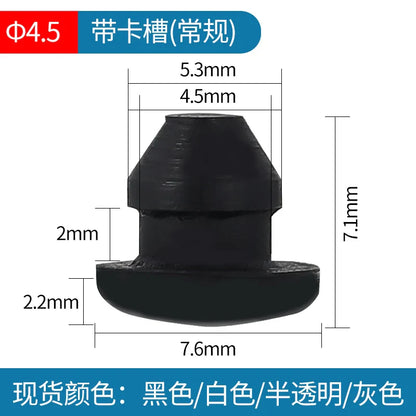 Bouchons en caoutchouc de silicone solide de 2 mm à 16 mm, couvercle de type T, joint à enclenchement, capuchons d'obturation, bouchon d'étanchéité