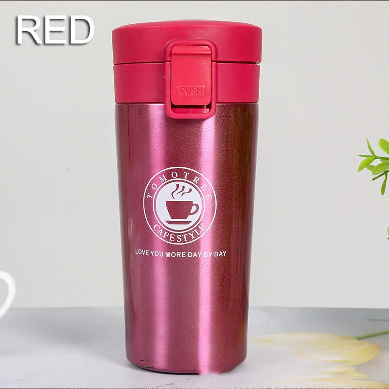 Mug isotherme 0,5L double paroi en acier inoxydable 304 Tasse à café Bouteille d'eau thermos sous vide Thé Café Anti-fuite Mug isotherme
