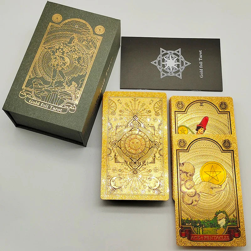 Nouveau Tarot Rider Waite en plastique, dorure à chaud, cartes de divination exquises pour jeu de société, pour collection.