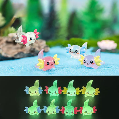 10/50Pcs Simulation Luminous Resin Spider Fairy Garden Miniature Ornaments Decoration DIY Jewelry Making Blind Bag accessories