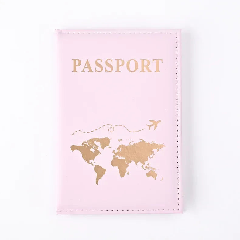 World Map Passport Cover | PU Leather Travel Wallet
