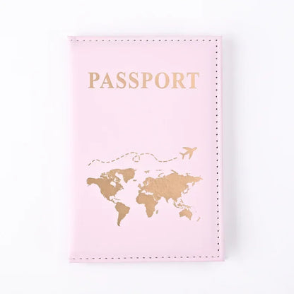 World Map Passport Cover | PU Leather Travel Wallet
