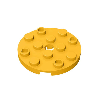 Gobricks GDS-841 Round Plate 4x4 with Hole | Compatible Building Block for DIY Creations