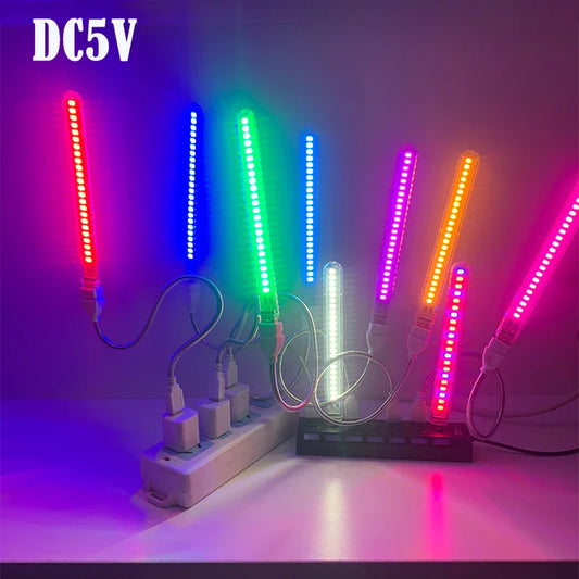 USB LED Night Light 24 LEDs Multi-Color Lamp | Atmosphere Lighting for Bedroom Decoration
