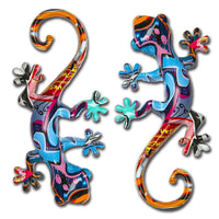 Garden Decor Statue Resin Gecko Wall Art Decor, Water Transfer Figurines Lizard Outdoor Hanging Decorations For Home Decor