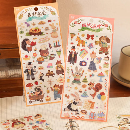 3Packs PET Cartoon Die-Cut Stickers | Journal Decorative Stickers for DIY Scrapbooking and Crafts