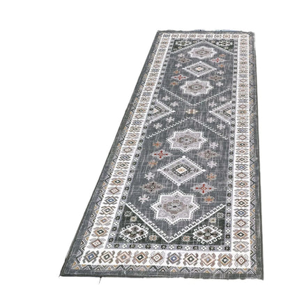 VIKAMA Tapis en velours cristal bohème, résistant à la saleté et facile d'entretien, tapis de couloir complet, tapis de balcon, décoration intérieure