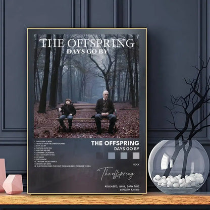 Affiche de musique rock du groupe The OffspringS, impression d'art mural HD adhésive, imperméable, pour salon, chambre à coucher, bar, décoration esthétique.