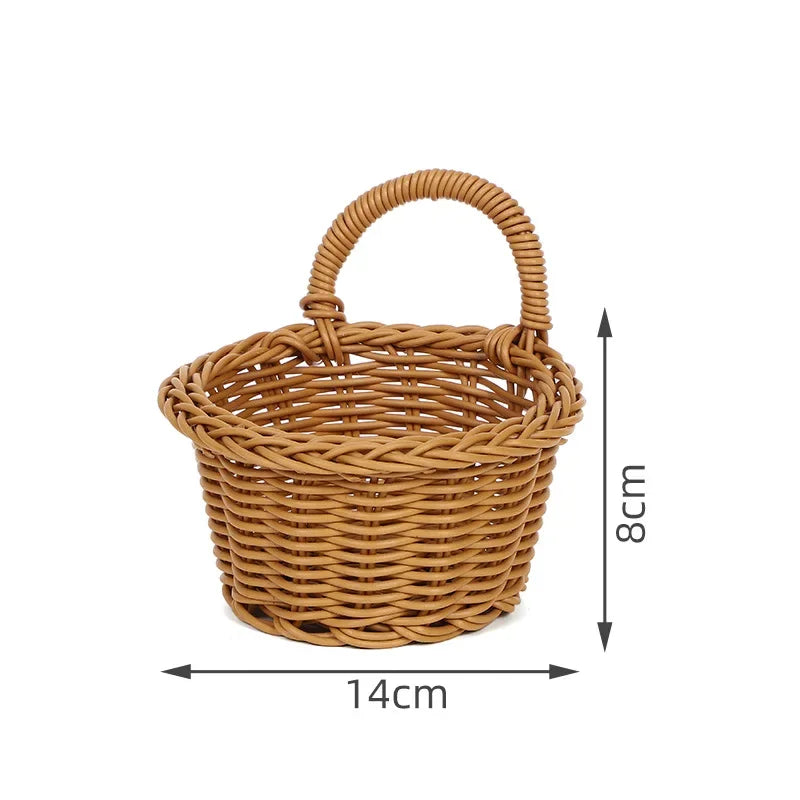 Cesta de pared para verduras, frutas y artículos varios, cesta de almacenamiento tejida, almacenamiento de cocina, decoración del hogar