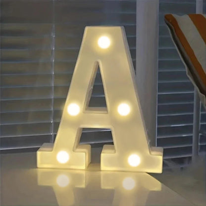 16cm Letter LED Night Light | Alphabet Luminous Decorative Lamp for Party