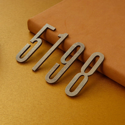 Bronze Door Number with Backing Adhesive 7cm Metal House Number Apartment Door Number for Outdoor Hotel Home Mailbox Label