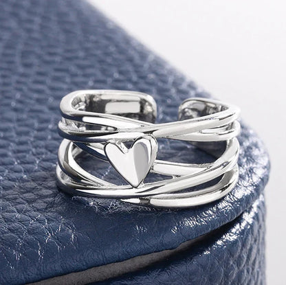 VENTFILLE 925 Sterling Silver Flower Lace Ring | Korean Fashion Adjustable CZ Ring