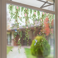 Branches Flowers Birds Window Sticker | Electrostatic Decorative Mural