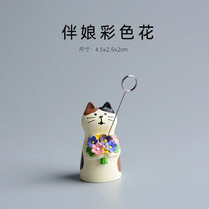 Figura de Zakka de boda de gato lindo, novia, cochecito de bebé, modelo de resina, miniaturas, adornos para pastel, manualidades, accesorios de escritorio