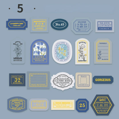 Vintage Label Stickers for DIY Crafts | 40-Piece Retro Collection