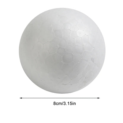 6-12cm White Polystyrene Foam Balls for DIY Crafts and Wedding Decor | LEENKEA