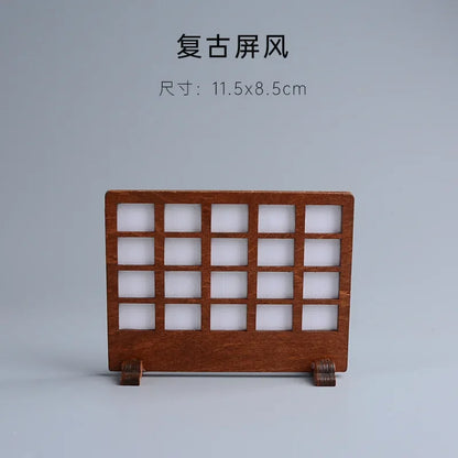 ZAKKA Miniatures Study Bookcase Home Decor Cute Cartoon Cat Retro Desk Gramophone Ornament Crafts Dollhouse Accessories Toy Gift