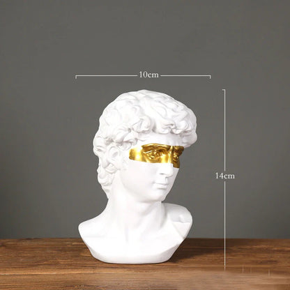 European Home Decoration David Head ResinStatues Statues Home Decor  Modern Abstract Art  Bust Sculpture Art Sketch Practice