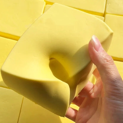Jouet à presser en forme de brique de lait moelleuse et douce | Jouet anti-stress à rebond lent