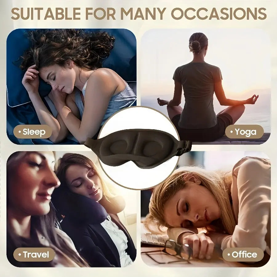 3D Sleep Mask for Adults and Kids | Light Blocking Eye Cover