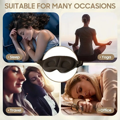3D Sleep Mask for Adults and Kids | Light Blocking Eye Cover