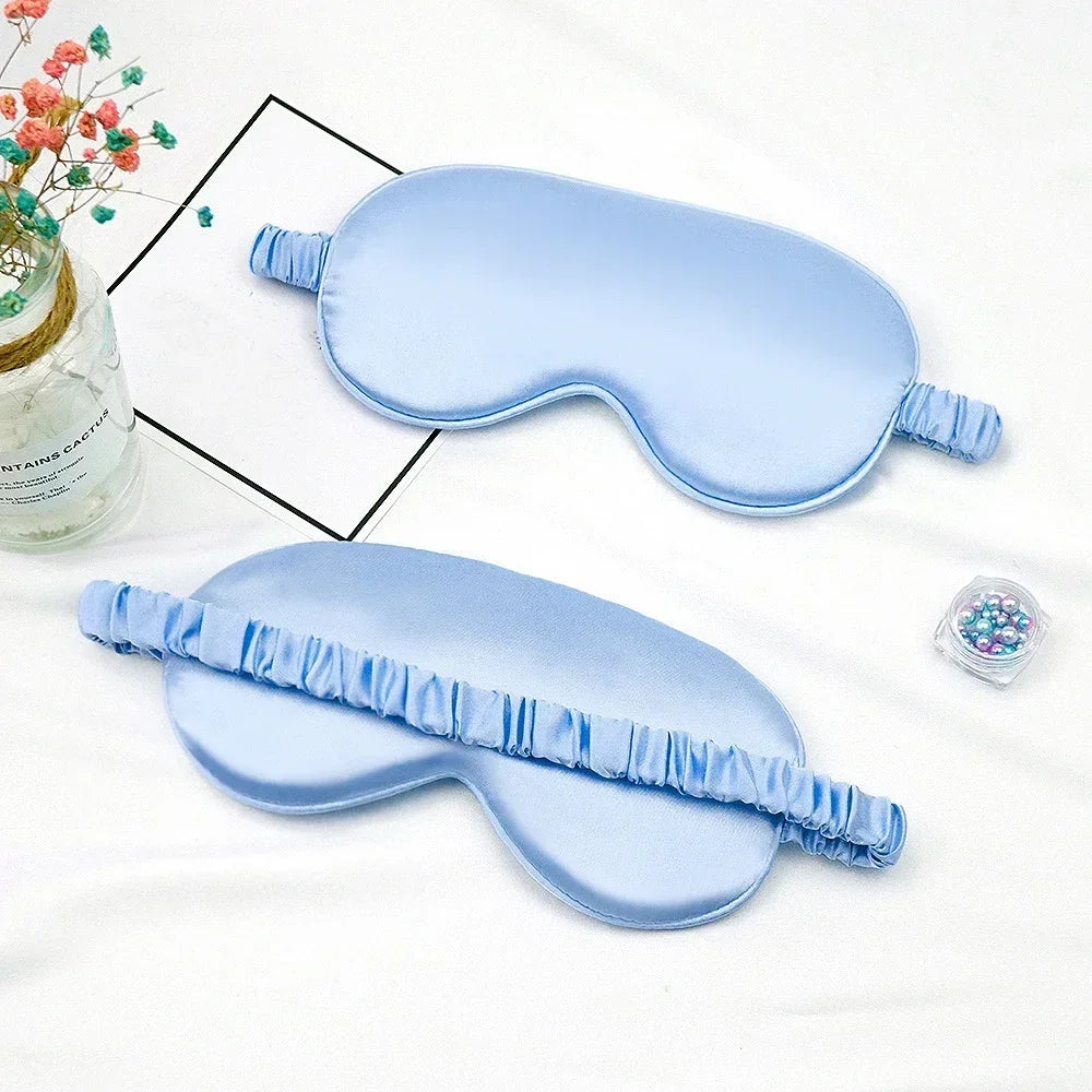 Silk Sleep Eye Mask for Women | Travel Blindfold with Light Blocking