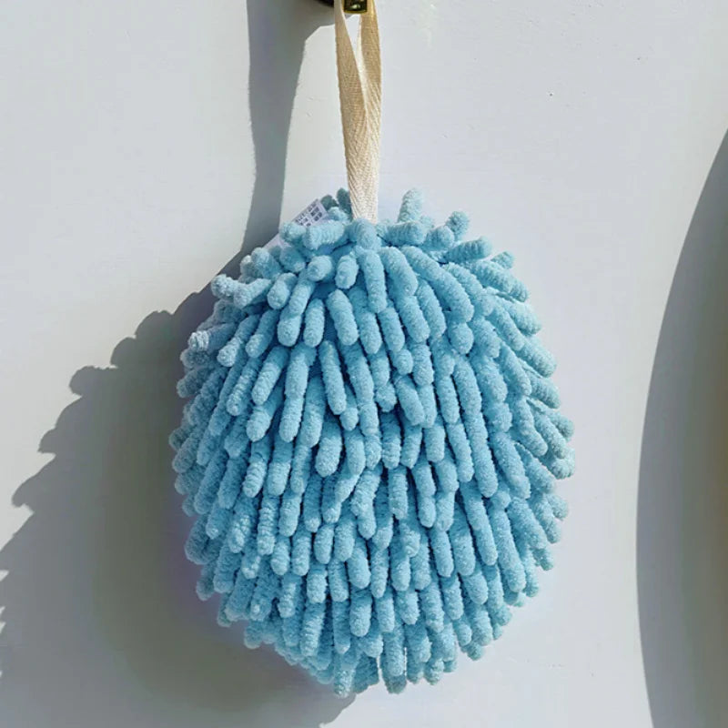 Kitchen and Bathroom Towel Balls with Hanging Rings | Quick-Dry Soft Microfiber Wipes